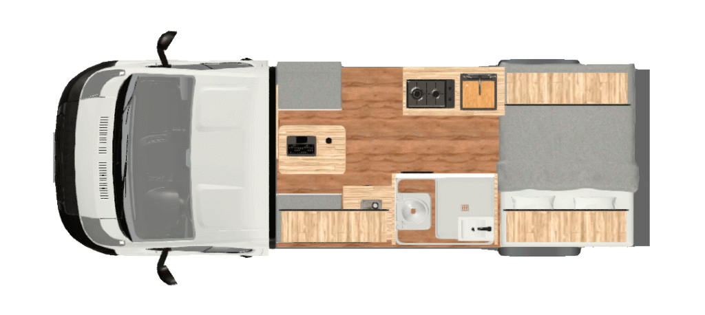 distribucion l3h2 patagonia furgoneta camper