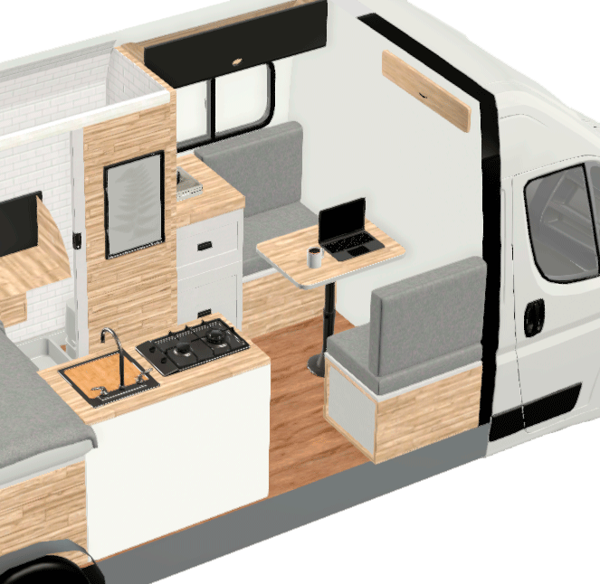 distribucion l3h2 patagonia furgoneta camper