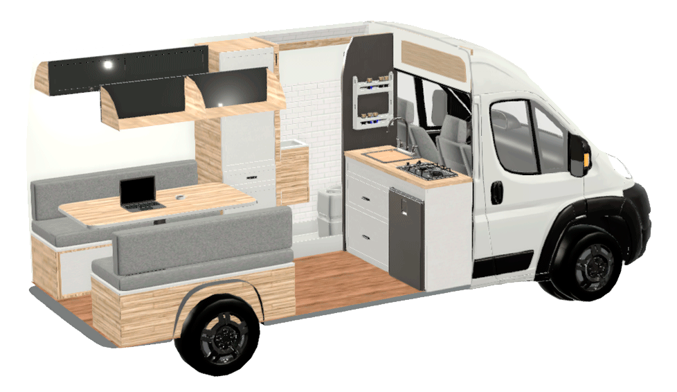 distribucion camper l2h2 dolomitas