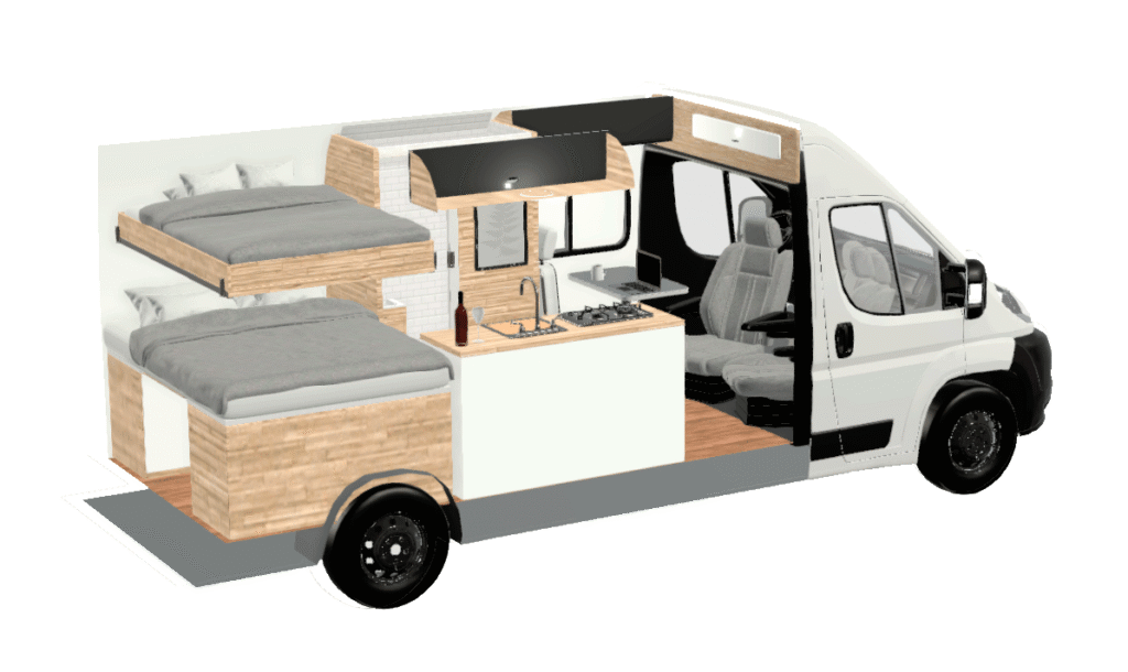 distribuciones l3h2 furgoneta camper
