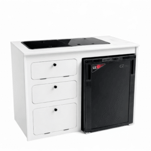 mueble cocina camper con hueco para nevera