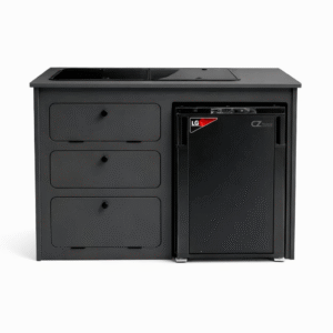 mueble cocina camper con hueco para nevera