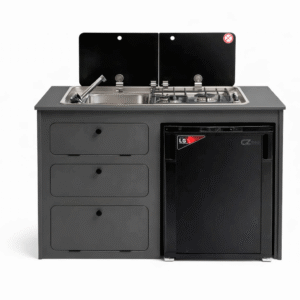 mueble cocina camper con hueco para nevera