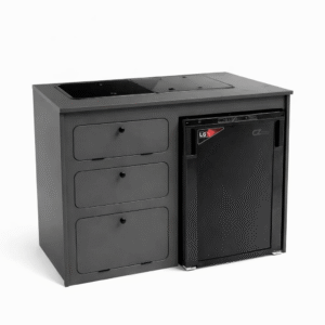 mueble cocina camper con hueco para nevera