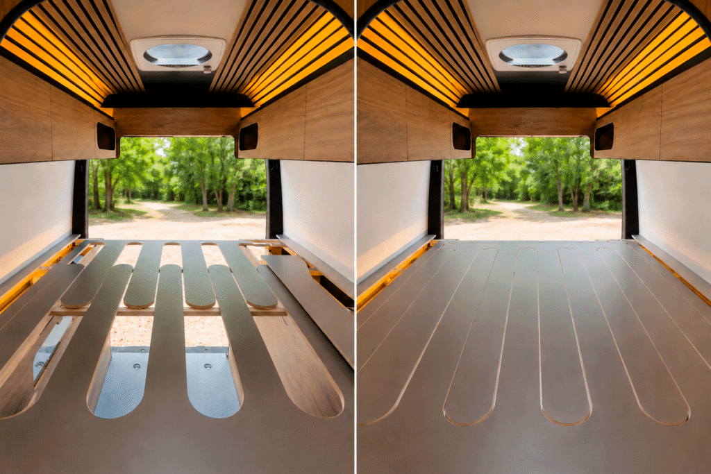 solucion camper cama extraible tipo peine