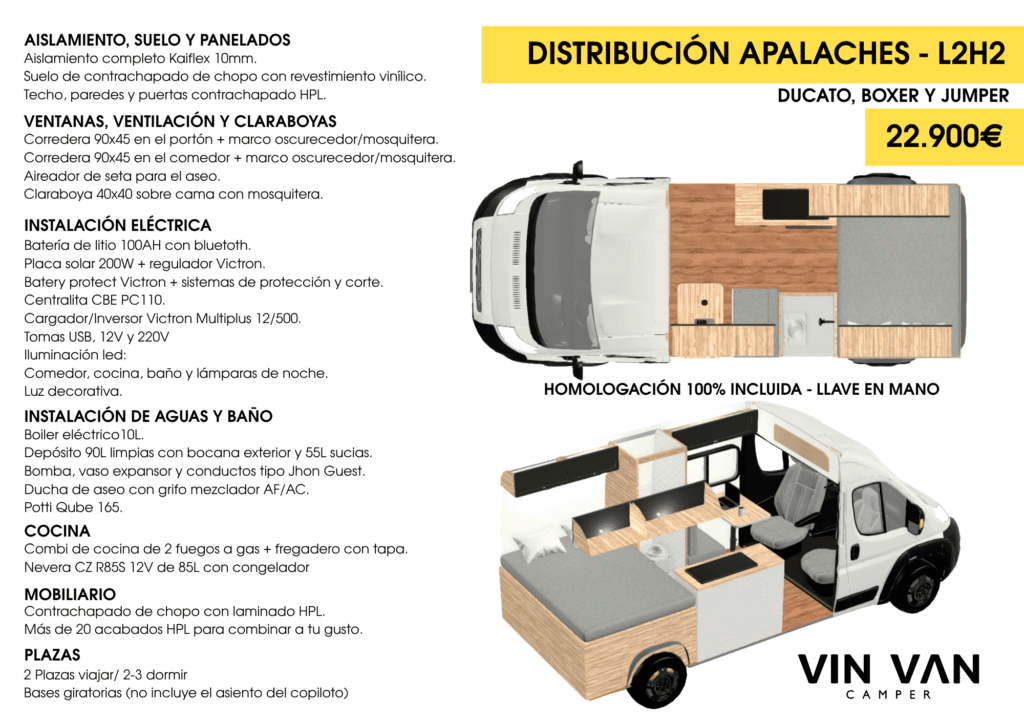 distribucion camper l2h2