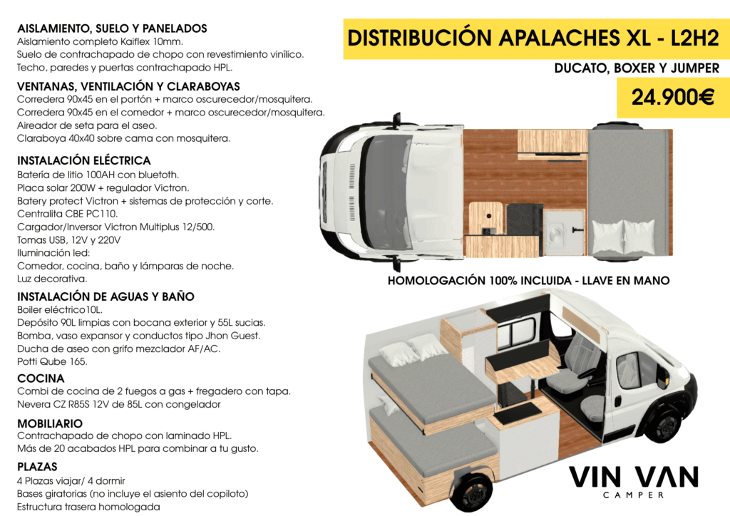 distribucion camper l2h2