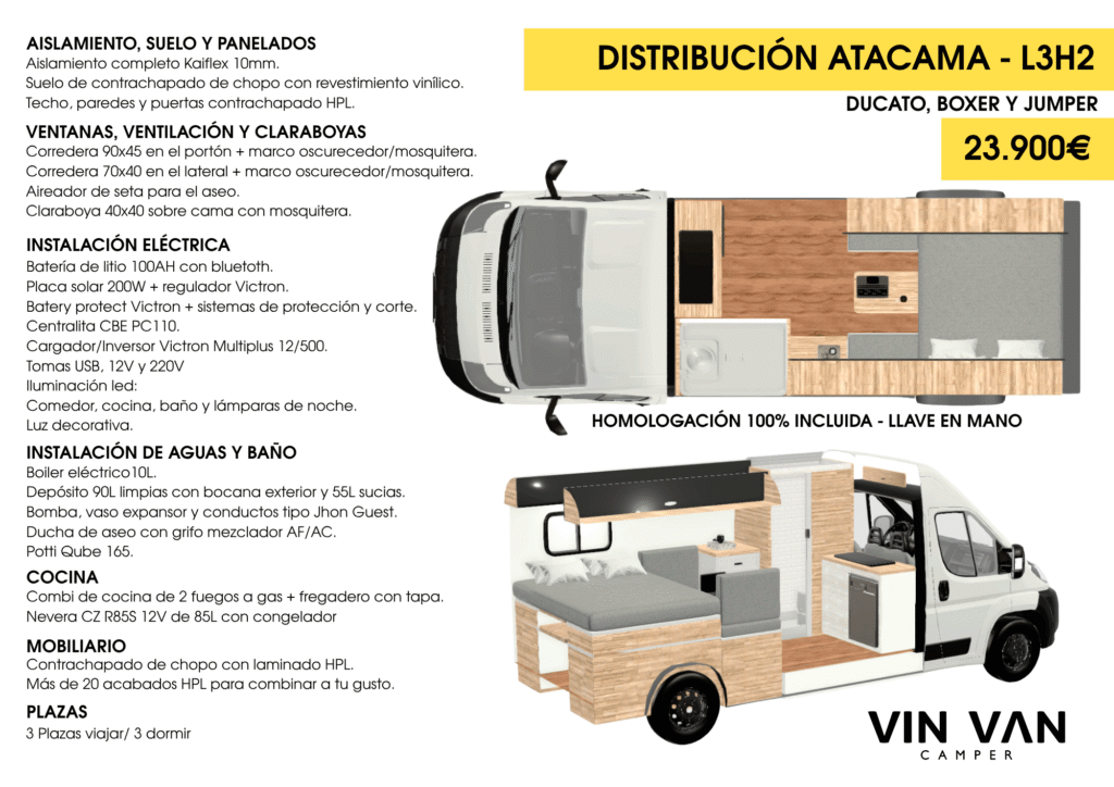 distribucion camper l3h2