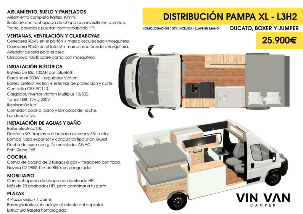 distribucion camper l3h2