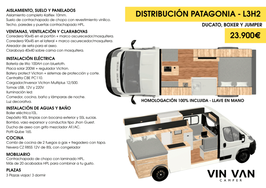 distribucion camper l3h2